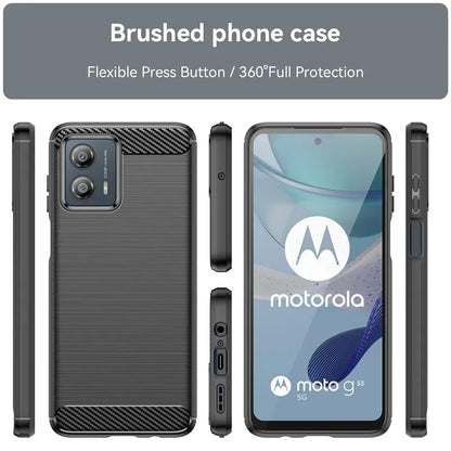 Carbon Fiber Texture TPU Case for Motorola Moto E13 E22 E22i E32 Edge 40 Neo 30 Fusion Shockproof Protective Cover Funda