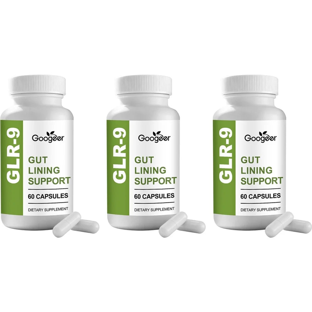 Googeer Gut Lining Support Capsules with Apple Cider Vinegar Powder, Inulin Fiber, Enzyme Blend and Probiotics 60 Capsules