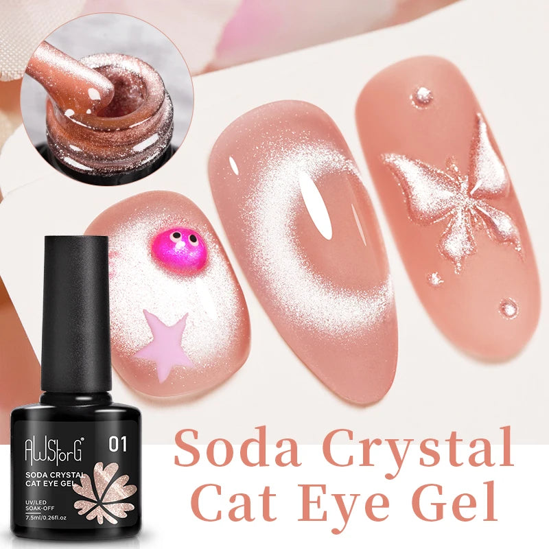 AWStorG 15ML Fiber Builder Nail Gel In A Bottle UV Semi Permanent Clear Pink Nail Strengthener Extension Construction Gel