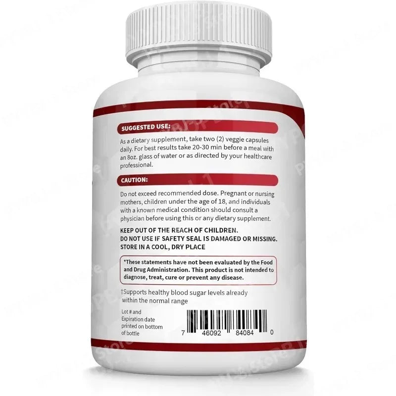 Blood Sugar Capsules Daily Wellness Supplements with Cinnamon & Alpha Lipoic Acid Ingredient Metabolic Balance Support 60 Count