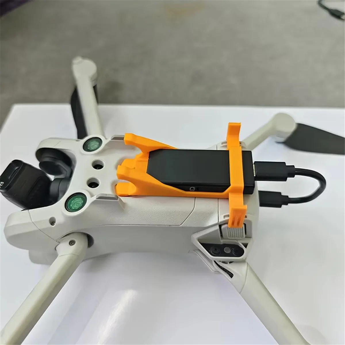 FULL-DJI Mini 3 Pro Drone Accessories: Fixed Bracket For Cellular 4G Module With Data Cable And Antenna, Orange