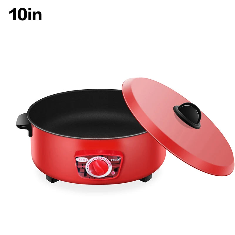 2.4L/4L Red Multicooker Single Layer Electric Pot 1-2 People Household Non-stick Pan Hot Pot Rice Cooker Cooking Appliances