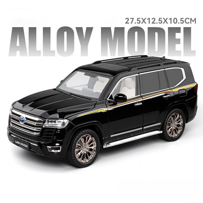 Over Size 1/18 Toyota Land Cruiser LC300 ZX Alloy Car Model Diecasts Metal Off-road Vehicles Car Model Sound Light Kids Toy Gift