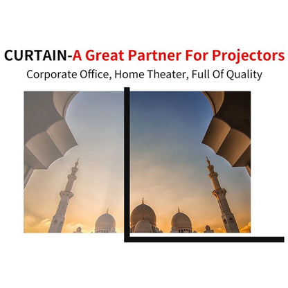 Portable Projector Screen for Home Theater Outdoor HD White Foldable Anti-Crease (60Inch)