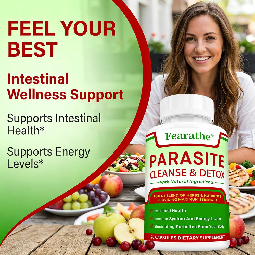 Parasite Cleanse & Detox Capsules - Promote Intestinal Cleansing and Detoxification, Relieve Constipation Supplements