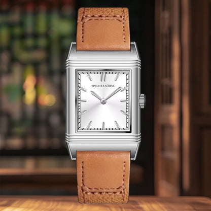 2025 New Fashion Specht & Söhne Overturn Square Watch Men's Watches Ultrathin Quartz Movt Casual Men Watch Reloj Hombre 24.4MM