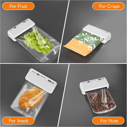 Mini Plastic Bag Sealer Portable Handheld Food Sealer 2 in 1 Rechargable Food Packaging Heat Sealer Thermal Plastic Bag Sealants