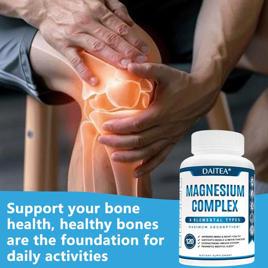 Daitea Magnesium Complex Capsules - Mobility and Flexibility Supplement, Cardiovascular Health, Sleep, Muscle Relaxation, Stress