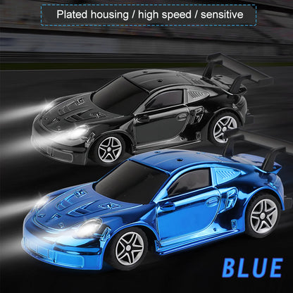 Mini Toy 1/43 Scale RC Racing Difting Car 2.4G RTR with LED lights Remote Control Electric High Speed Car Model Gifts for Boys
