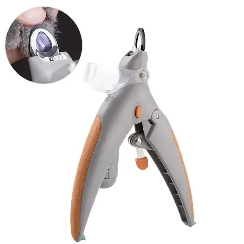 1pc LED Pet Nail Clipper For Easy And Safe Dog And Cat Paw Grooming，Nail clippers with lights, cats, dogs, paws, nail clippers