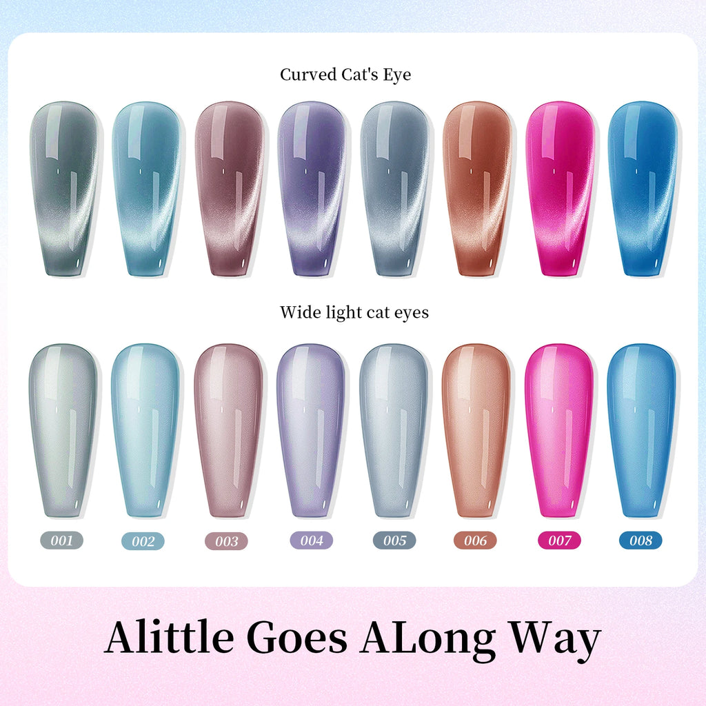 8ml Sparkling Water Light Cat Eye Gel Semi Permanent Soak Off Holographic Crystal Magnetic Gel Polish For Nail Art DIY Manicure