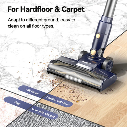 I8 Corded Vacuum Cleaner 23Kpa 600W Stick Vacuum Cleaner With 20ft Line Free-Stand 6 in 1 Handheld Vacuum for Household Cleaning