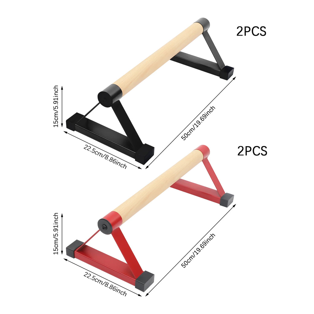 Wood Push up Bars, 50cm Handstand Bars for Calisthenics, Triangle Pushup Stands Bars Bearing 400kg for Home Office Gym