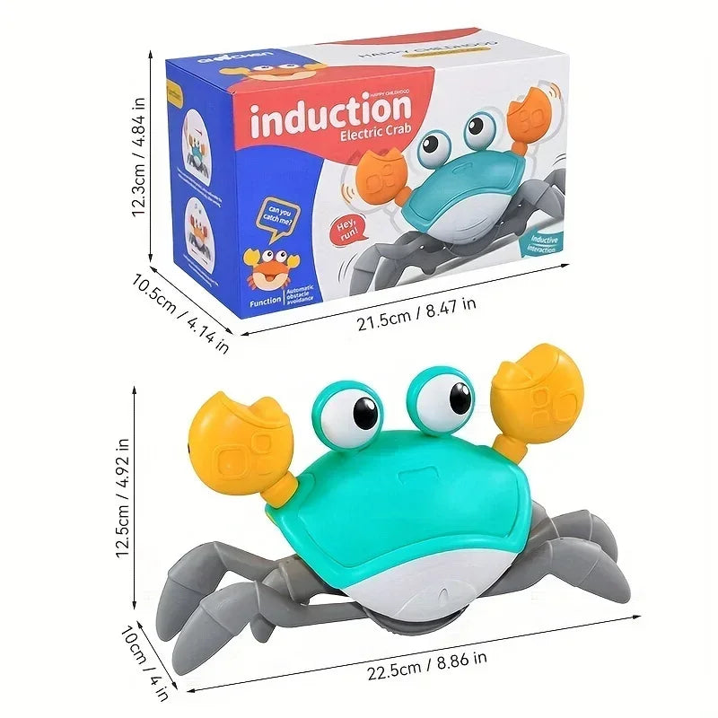 Interactive Toys Crawling Crab Toy for Kids,Induction Escape Crab Electric Pets Musical Toys Toddler Crawling Toys for Children