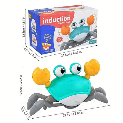 Interactive Toys Crawling Crab Toy for Kids,Induction Escape Crab Electric Pets Musical Toys Toddler Crawling Toys for Children