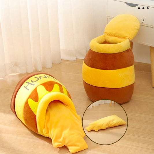 Removable and Washable Cat Nest Honey Pot Nest Pet Nest Warm and Comfortable Winter Supplies Cat House Cat House Pet Supplies