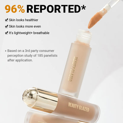 BEAUTY GLAZED Full Coverage Liquid Concealer,Covers Under Eye Dark Circles & Blemishes,Long-Lasting Waterproof