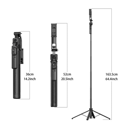 C17 Tripod 360°Auto-Rotation AI Tracking Remote Control Bluetooth Shooting Quadrapod Selfie Stick Stabilizer Optional Fill Light
