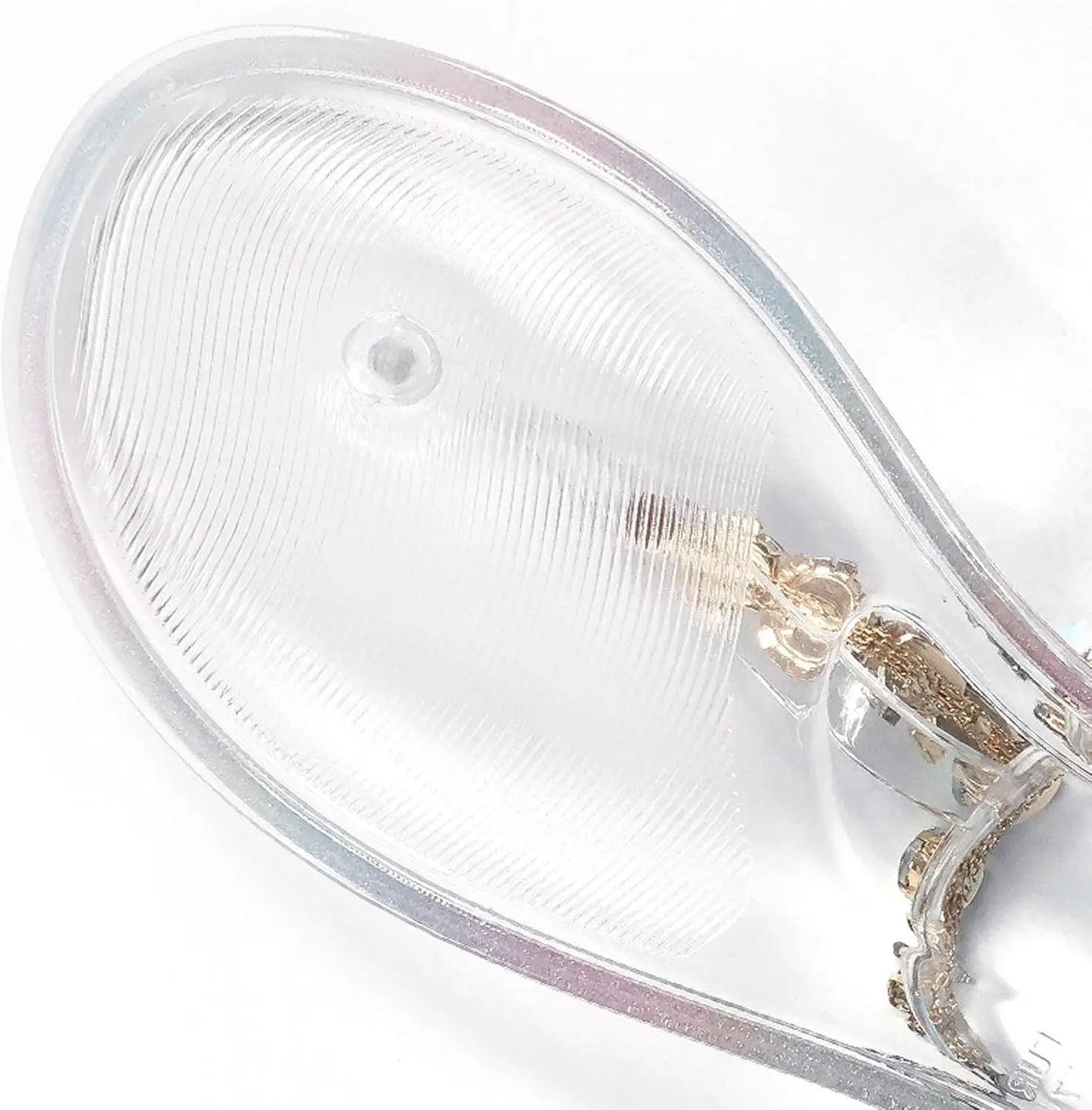 Women's Rhinestone T-Strap Clip Toe Jelly Flip Flop Sandals Summer Buckle Non-Slip Clear Crystal Thong Flat  for Beach Daily