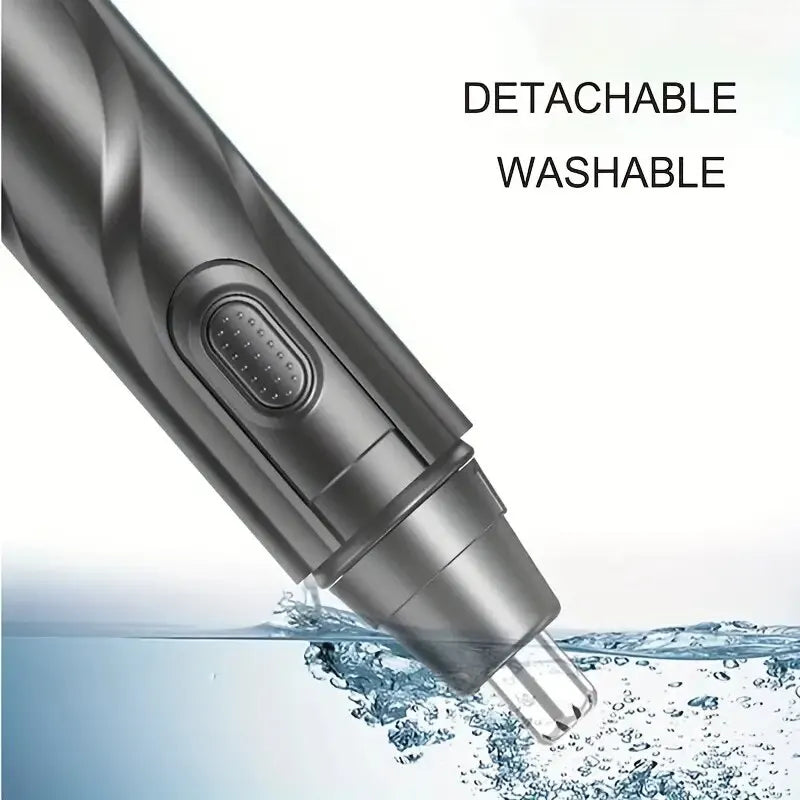 Black and Blue Electric Nose Hair Trimmers Ofer Low Noise High Torque,High Speed Motors for Washing Nose Hair for Both Men