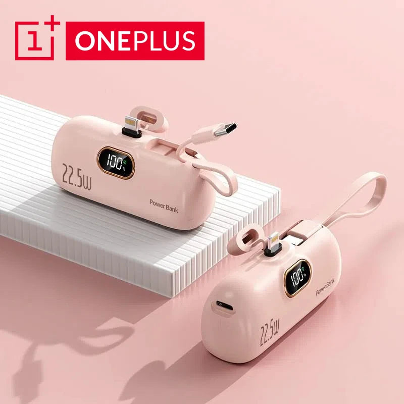 OnePlus 30000mAh Mini Portable Power Bank Capsule Mobile Power Supply Emergency External Battery Fast Charger Type-c For iPhone
