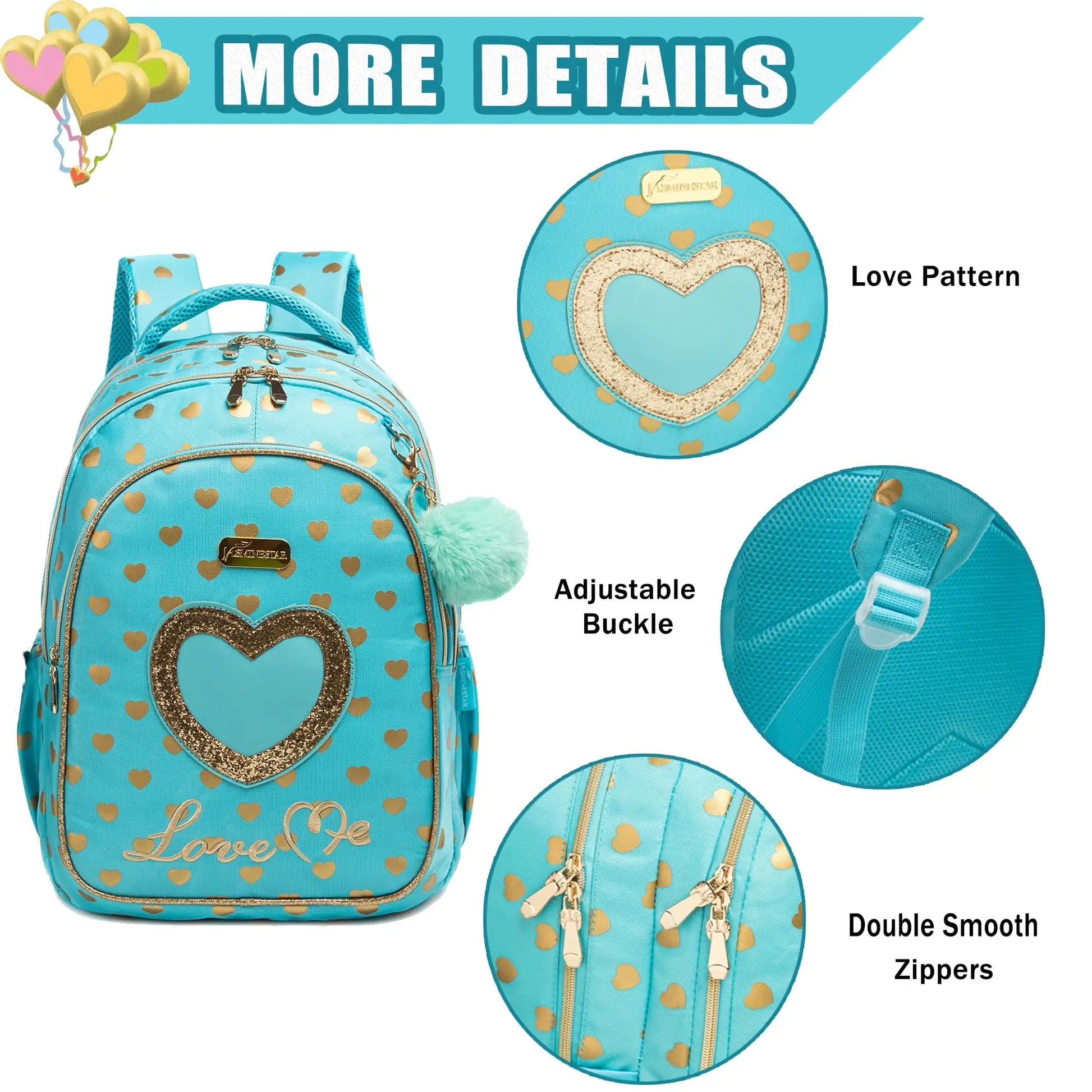 School Backpacks for Girls Backpack with Lunch Bag Pencil Case Elementary Primary Backpack for Teen Girls - Merit Sell