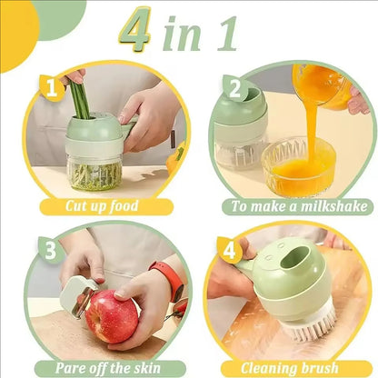 Professional 1PC Mini Food Processor - Wireless Electric Garlic Masher with Multi-Blade Chopping Function
