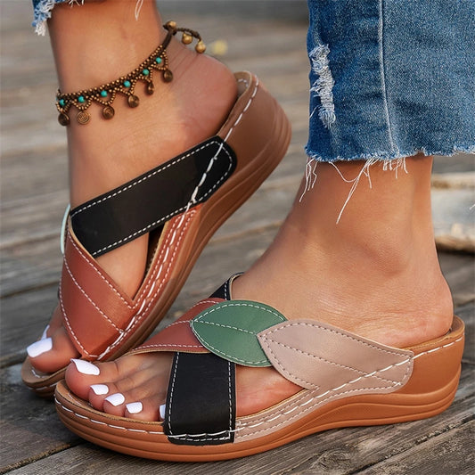 Summer Sandals Women Shoes Wedge Ladies Shoes Huaraches Women's Sandals Slide Casual Retro Zapatos De Mujer Female Footwear