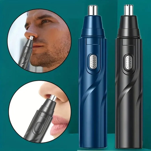 Black and Blue Electric Nose Hair Trimmers Ofer Low Noise High Torque,High Speed Motors for Washing Nose Hair for Both Men