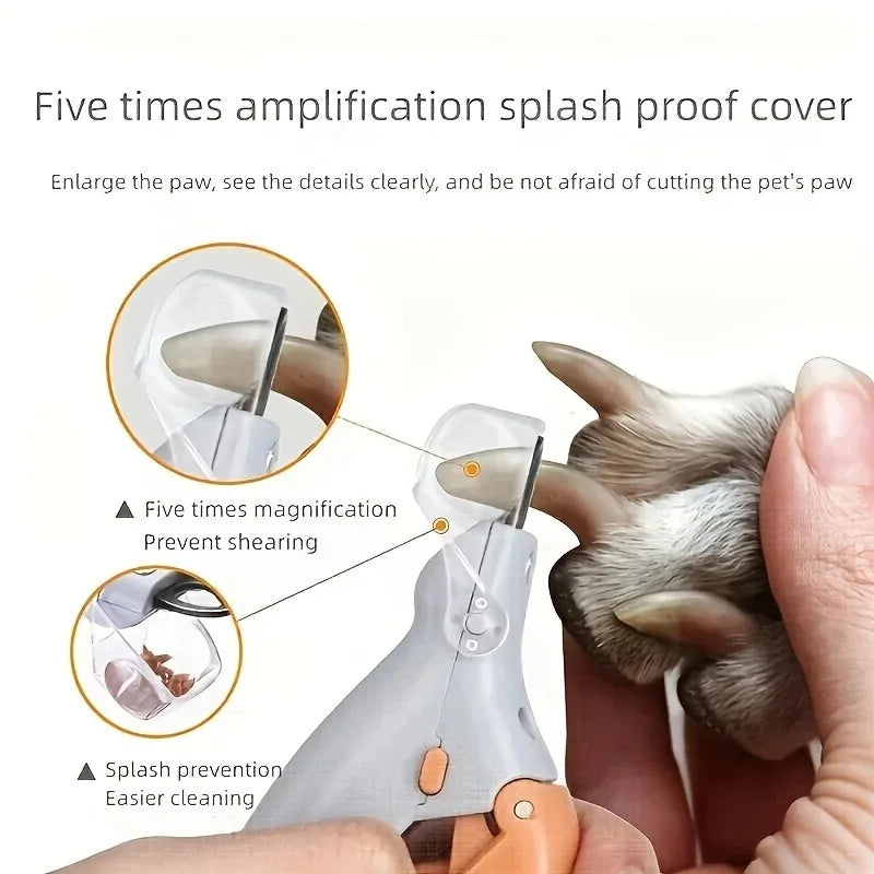 1pc LED Pet Nail Clipper For Easy And Safe Dog And Cat Paw Grooming，Nail clippers with lights, cats, dogs, paws, nail clippers