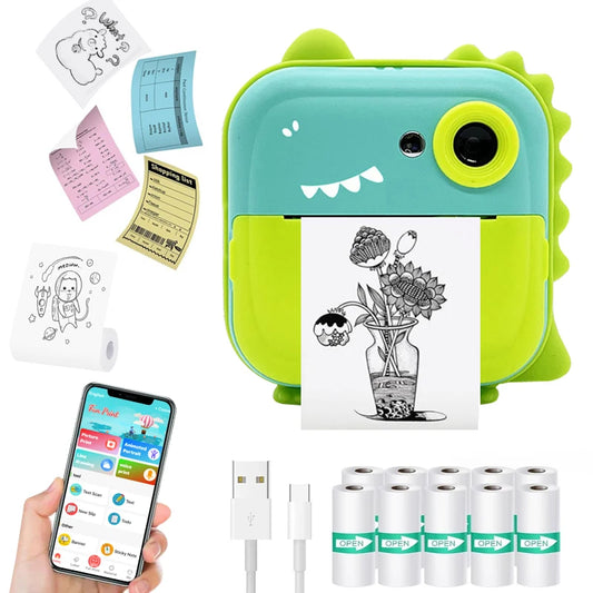 Children Digital Camera Instant Print for Kids Thermal Print Camera Instant Photo Printing Camera Video Toys