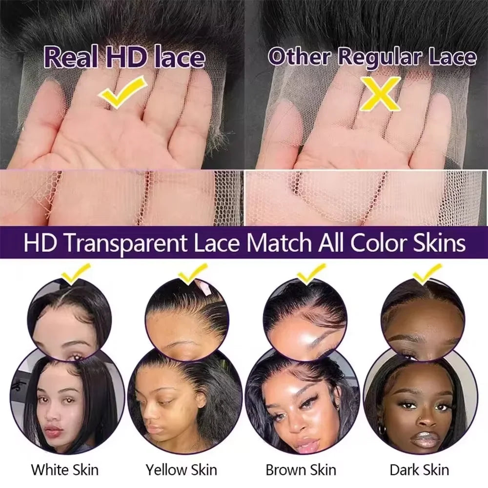 40 44 Inch Highlight Ombre Straight Wig P4/27 Honey Blonde 360 Full Hd Lace Front Colored Human Hair Wigs 13x6 Lace Frontal Wig