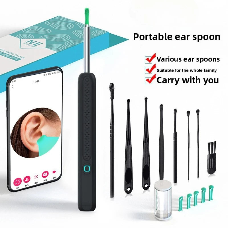 Wireless WiFi Ear Pick Otoscope Camera Borescope Luminous Ear Wax Cleaning Teeth Oral Inspection Health Care Ear Cleaner Tool