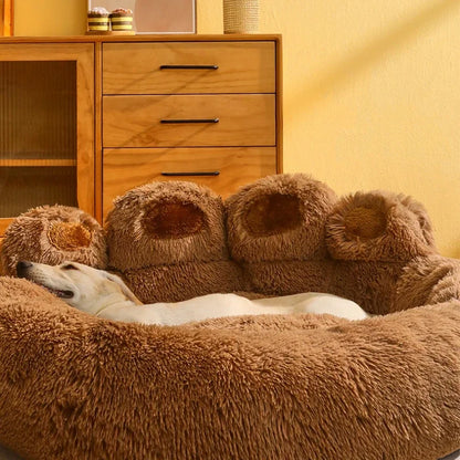 Plush Kennel Dog Mat Warm Winter Sleeping Pad for Large Dogs Dog Crate Pad for Deep Sleeping, Pet Supplies Winter Pet Nest