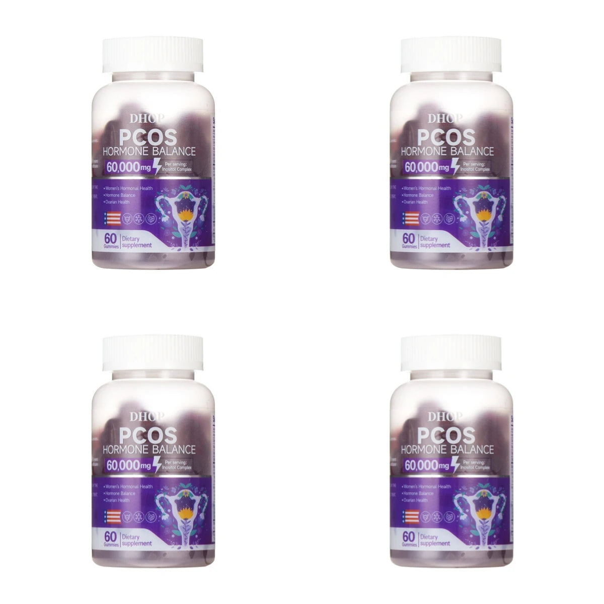 Ovary Soft Candy 60pcsWomen's Inositol Cranberry Polycystic Soft Candy Care for Women's Health Helps Support Regular Cycles