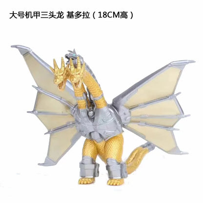 2022 New Godzilla: King of the Monsters 3 Head King Ghidorah Dragon Soft Glue  Action Figure Collection Toy