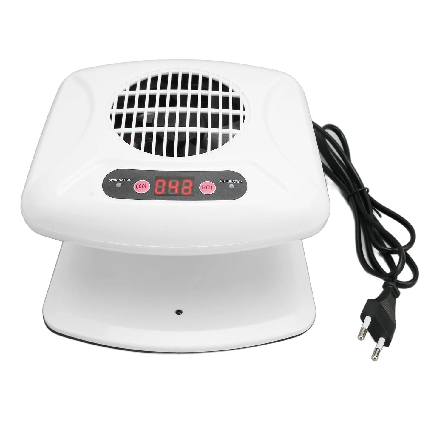 Nail Fan Blow Dryer Single Hand Nail Air Dryer Warm Cool Wind Automatic Sensor Nail Fan Blow Dryer for Home Salon White