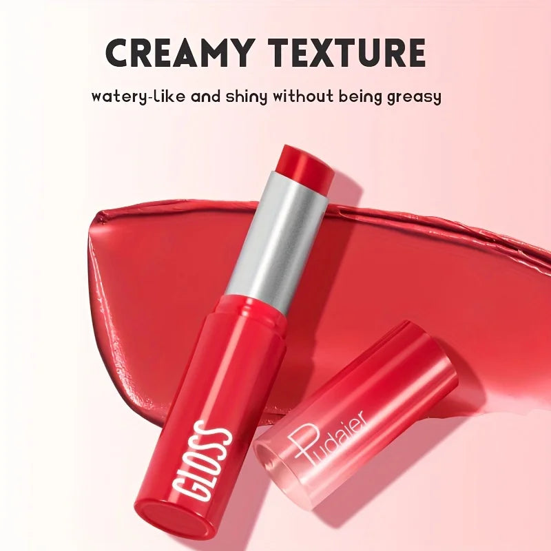 Hydrating Long-Lasting Pudaier Berry Shine Lipstick Set - Creamy Texture for Plump Lustrous Lips, Non-Sticky Finish for All Skin