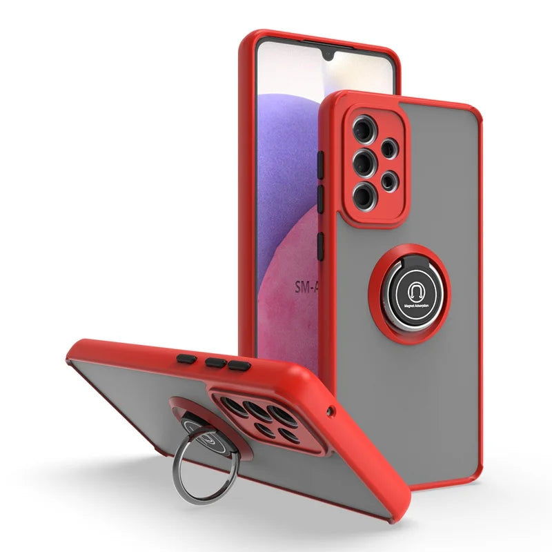 For Samsung Galaxy A13 A23 A33 A53 A73 5G Case Shockproof Armor Magnet Ring Holder Back Cover For Sumsung A 13 23 33 53 73 Funda