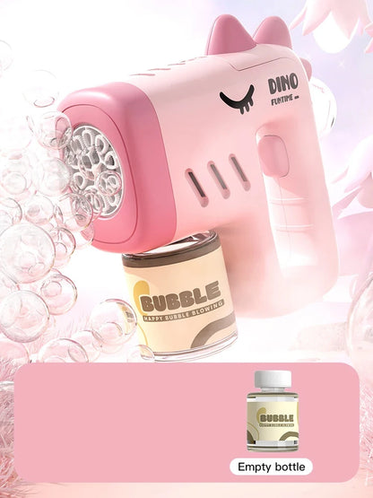 2025 Unicorn Electric Bubble Gun Kids Toy Bubbles Machine Automatic Soap Blower with Light Outdoor Party Games Children Gift Toy