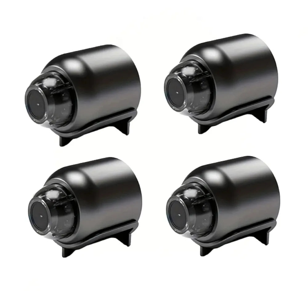 4 Pack Mini WiFi Security Camera, 1080P Wireless Small Surveillance Camera with IR Night Vision, Phone APP Remote View, USB Plug & Play Camera for Home, Rental, Travel & Office, Ideal Christmas & New Year Home Security Gift