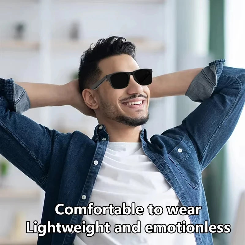 Lenovo 8KHD AI Smart Sunglasses NEW Touch Control Photo Recording Translator Voice Assistant Music Bluetooth Wireless Glasses