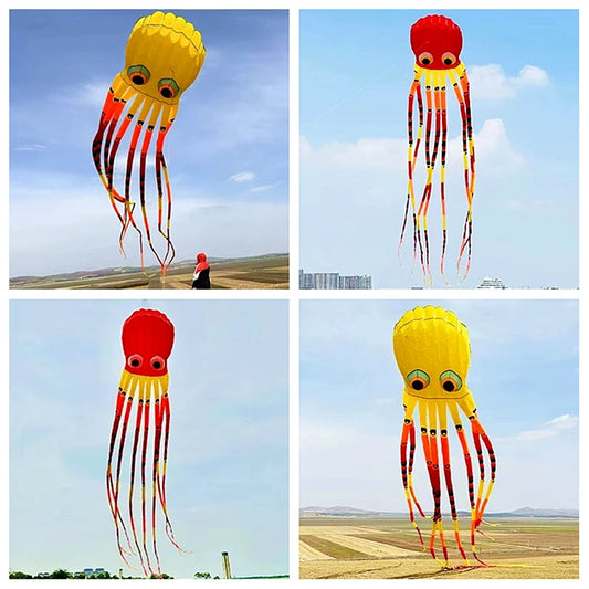 Large 15m octopus kites flying for adults kites windsurf cerfvolant inflatable toys kevlar Clothlarge kites outdoor fun dragon