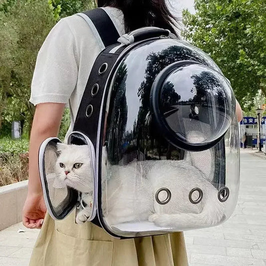 Portable Cat Pet Carrier Backpack Transparent Capsule Bubble Pet Backpack Small Animal Puppy Kitty Breathable Carrier for Travel - Merit Sell
