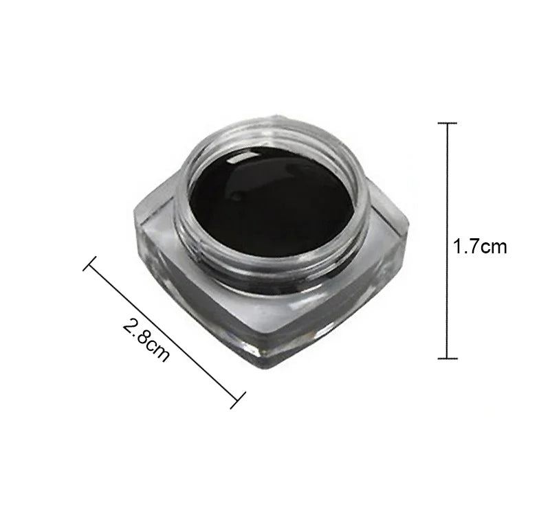 1PC Waterproof Gel Eyeliner Mini Eyeliner Gel Cream With Brush Makeup Cosmetic Black Waterproof Eye Liner Pen