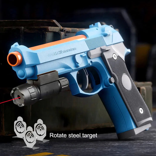 Sig17 Throwing Shell Toy Gun With Target Laser M9a3 Soft Bullet Airsoft Pistol Outdoor Sports CS Game Weaponfor Children Gift