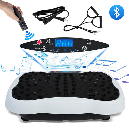 Full-Body Vibration Plate Exercise Machine Fitness Equipment Workout 330lbs Weight Loss with Resistance Bands Remote Control Merit Sell