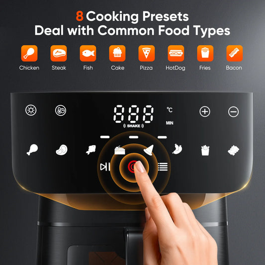7L Smart Air Fryer Without Oil Large Capacity LED Touch Screen Window Visualization Airfryer Kitchen appliance Home-appliance