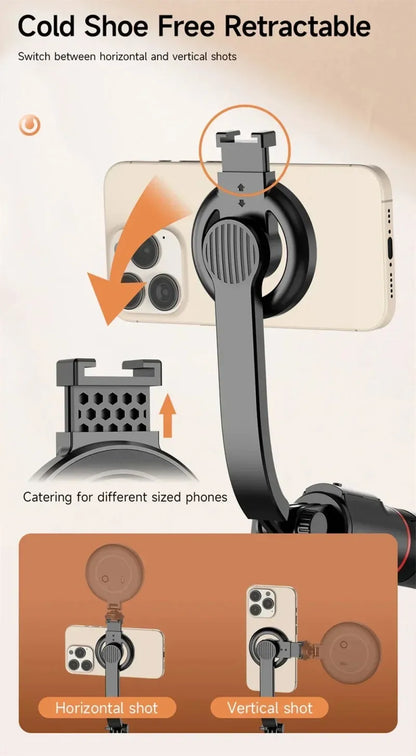 Magnetic Selfie Stick Tripod For Mobile Phone Video Recording Phone Tripod Stand Holder With Bluetooth Remote Phone Photography