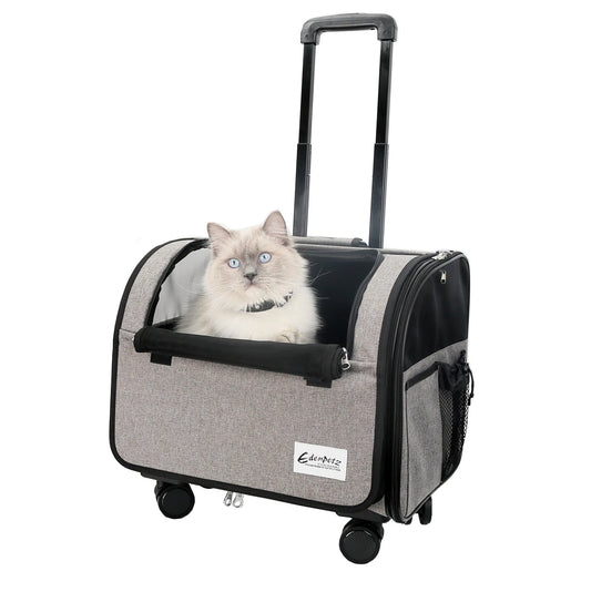 Pet Dog Cat Trolley Rolling Luggage 4 Universal Wheels Pet Stroller Animal Travel House Suitcase Pet Wheel Carrier Merit Sell